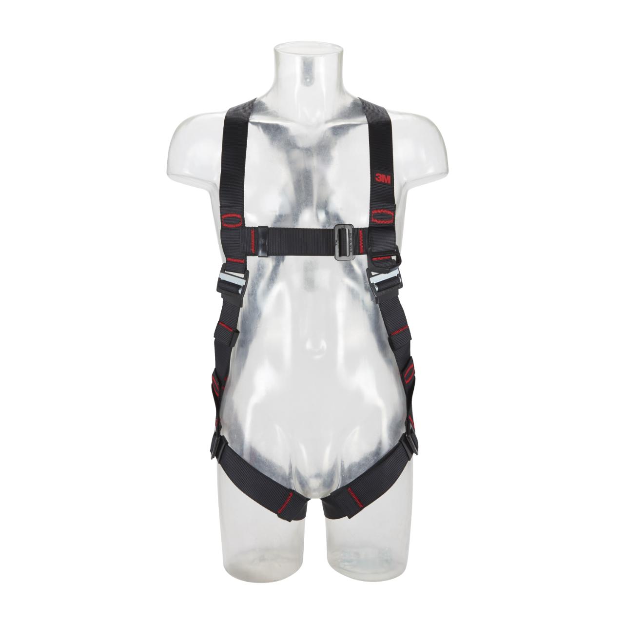 3M™ Protecta® E200 standard fallbeskyttelsessele i vest-stil, sort, medium/stor, (1161604)