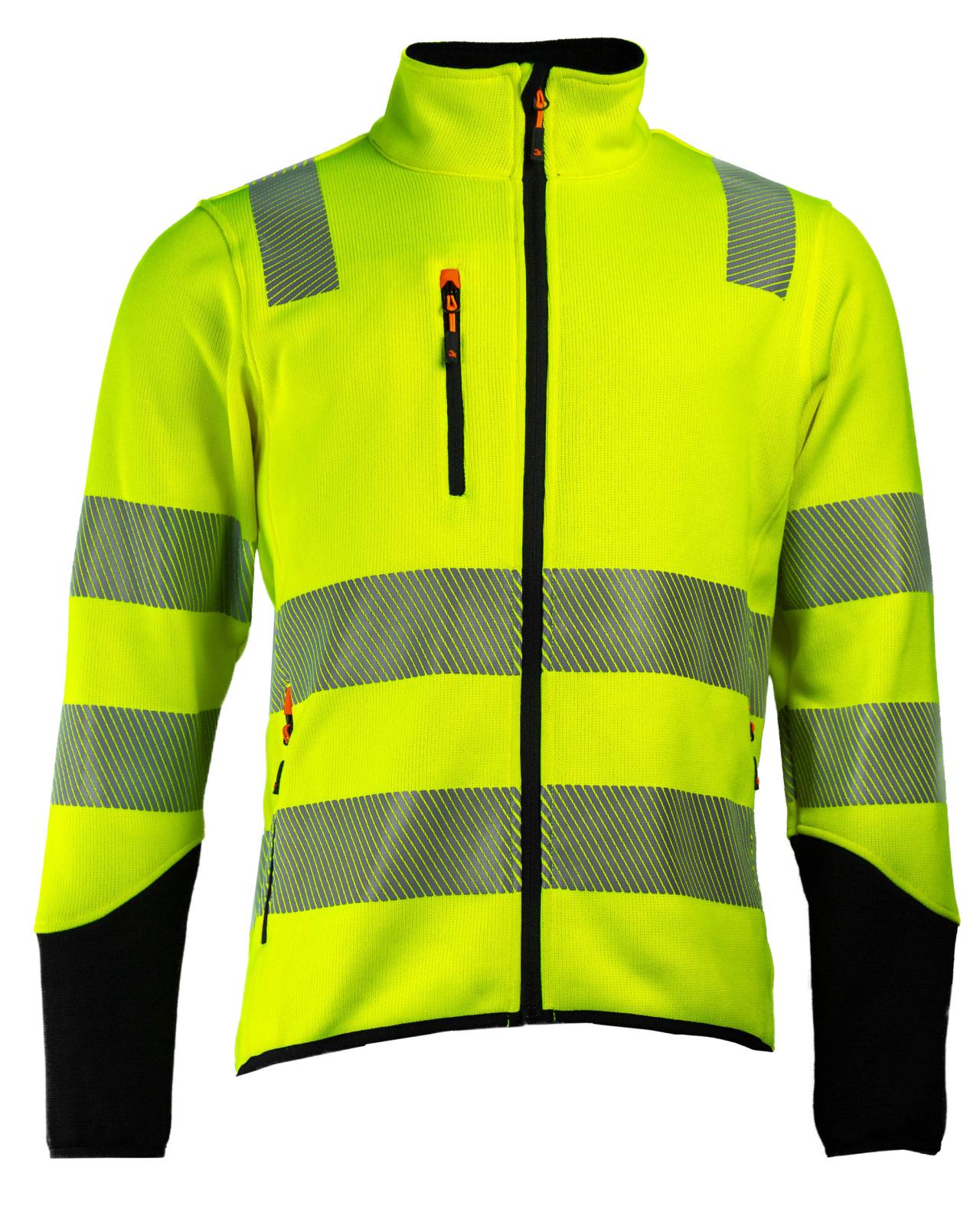 Tor Jakke - Fluoriserende kl3 Strikket fleece Gul Sort
