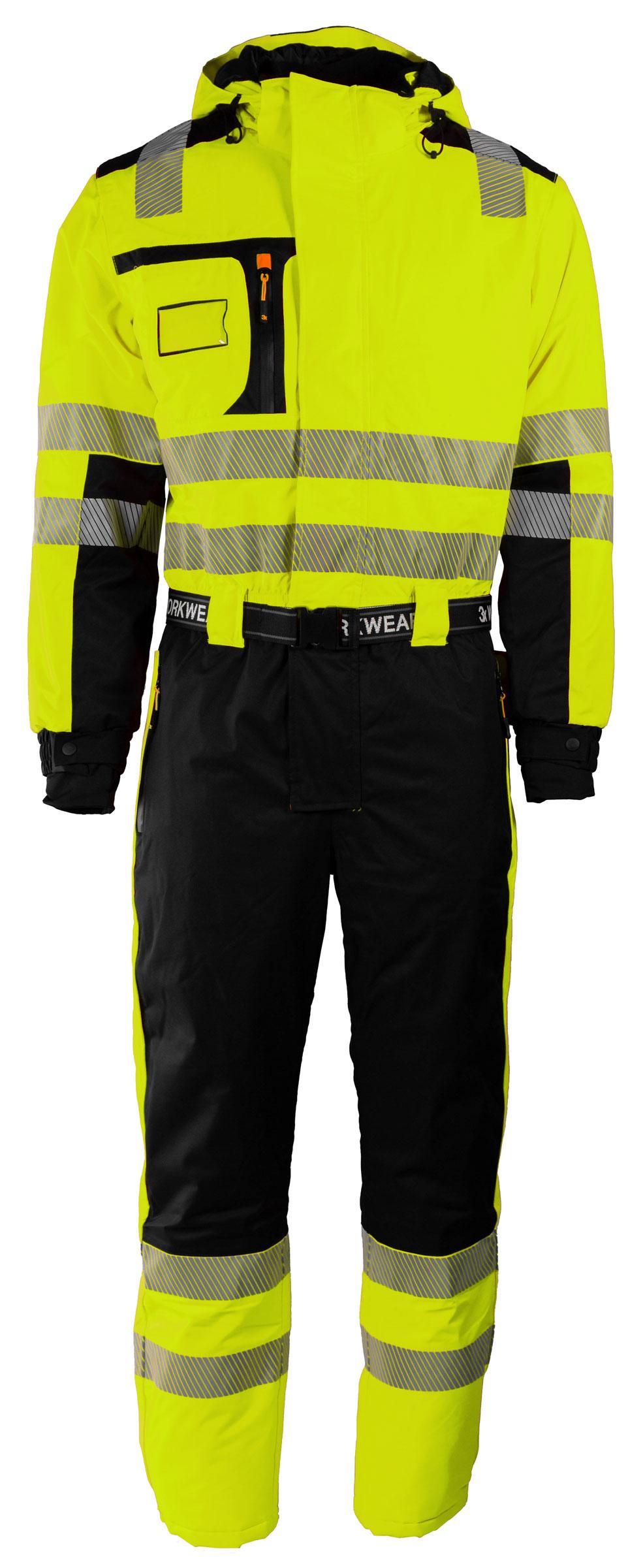 Tor Unisex Kjeledress Foret Fluoriserende EN20471 kl3 Gul/Sort