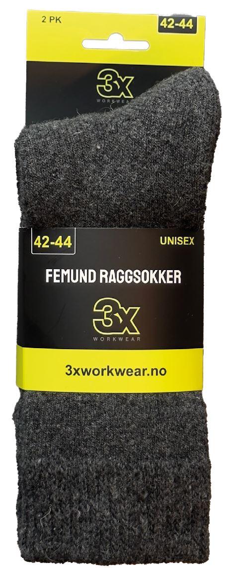 Femund Unisex Raggsokker Koksgrå 2pk