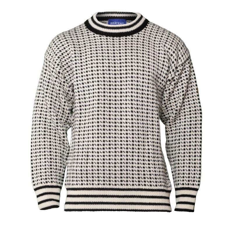 ISLENDER GENSER, Rund hals , Hvit / Sort