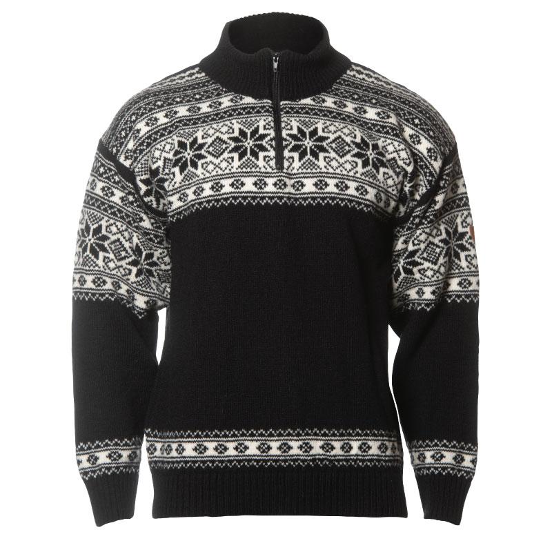 SNØSTJERNE GENSER, Sort/Hvit