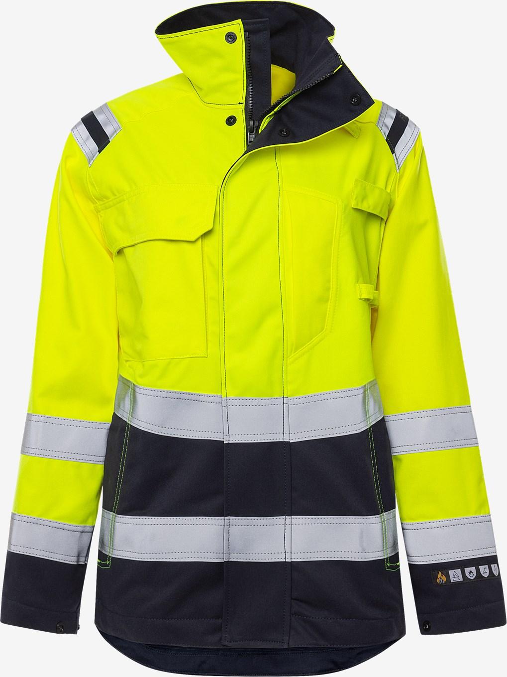 FLAME JACKET WOMAN HIVIS YELLOW/NAVY