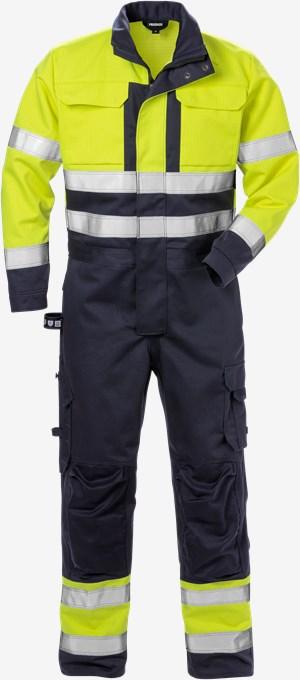 8084 FLAM FLAME COVERALL HIVIS YELLOW/NAVY