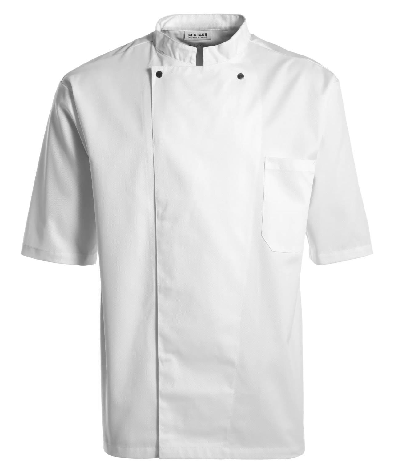 Unisex kokkejakke m/korte ermer Hvit