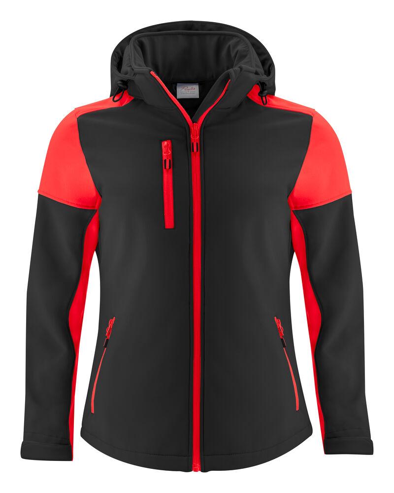 Prime Softshell Lady Black/Red