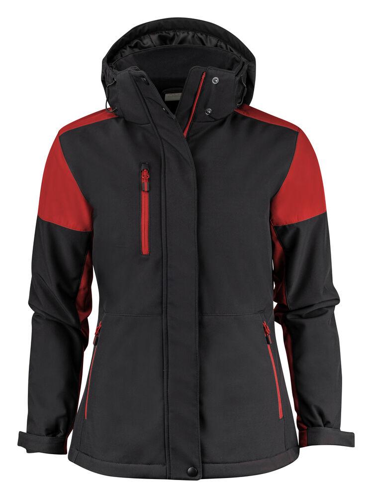 Prime Padded Softshell Lady Black/Red