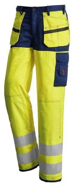 Trousers RW extra tool pocket navy/yellow