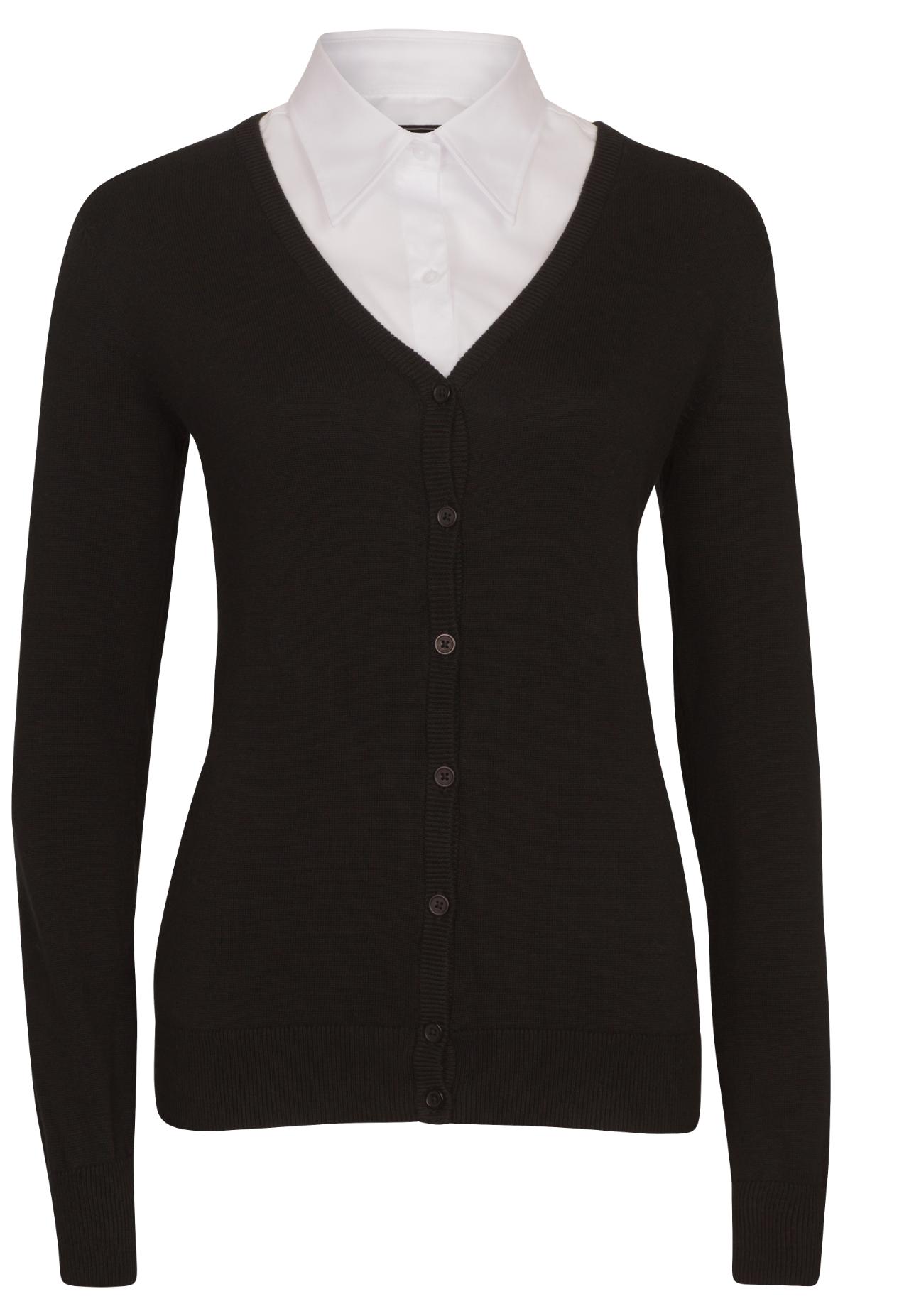 LADY PIMA COTTON CARDIGAN/SORT
