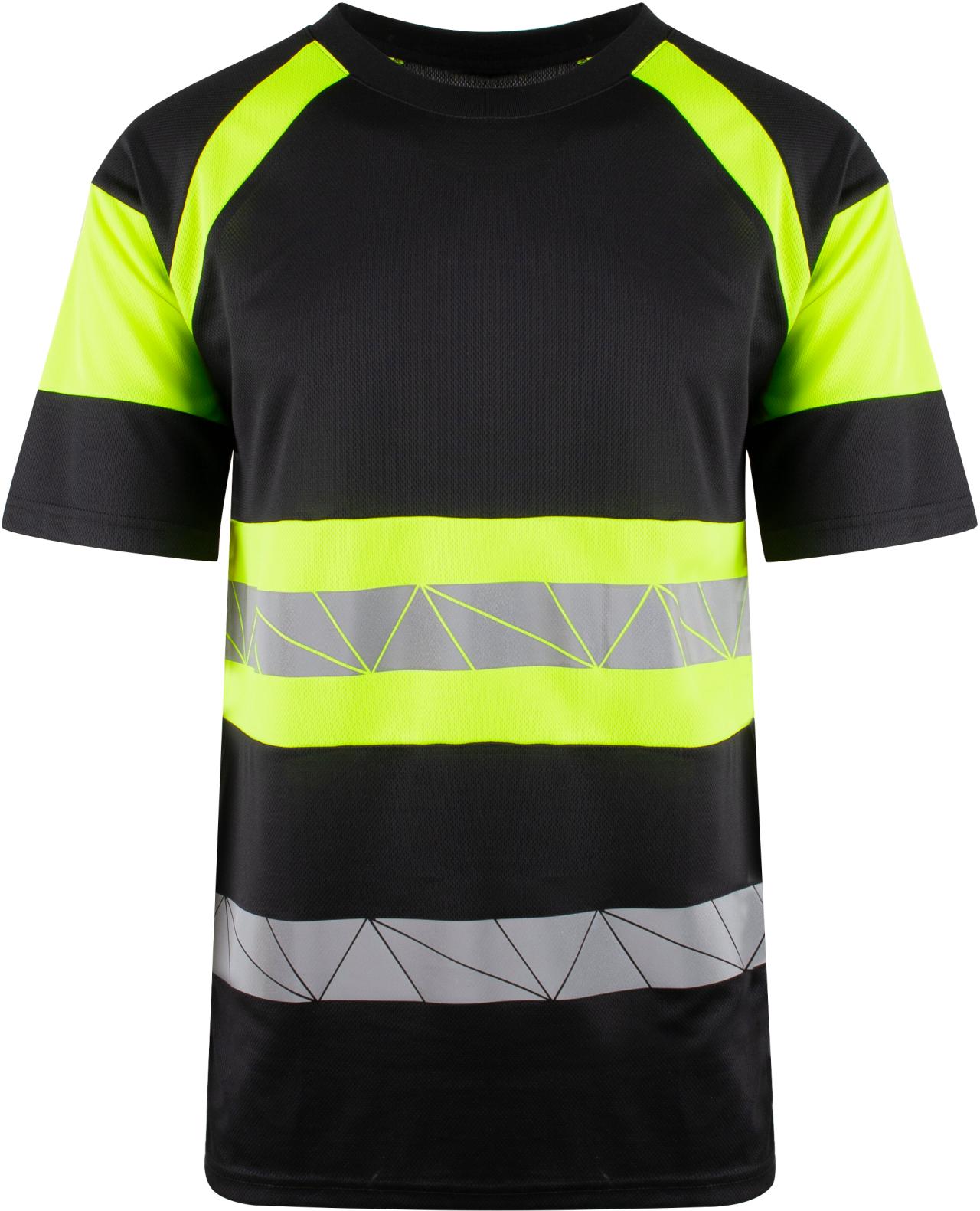 4710 Brande T-Skjorte Sort/Safety Gul