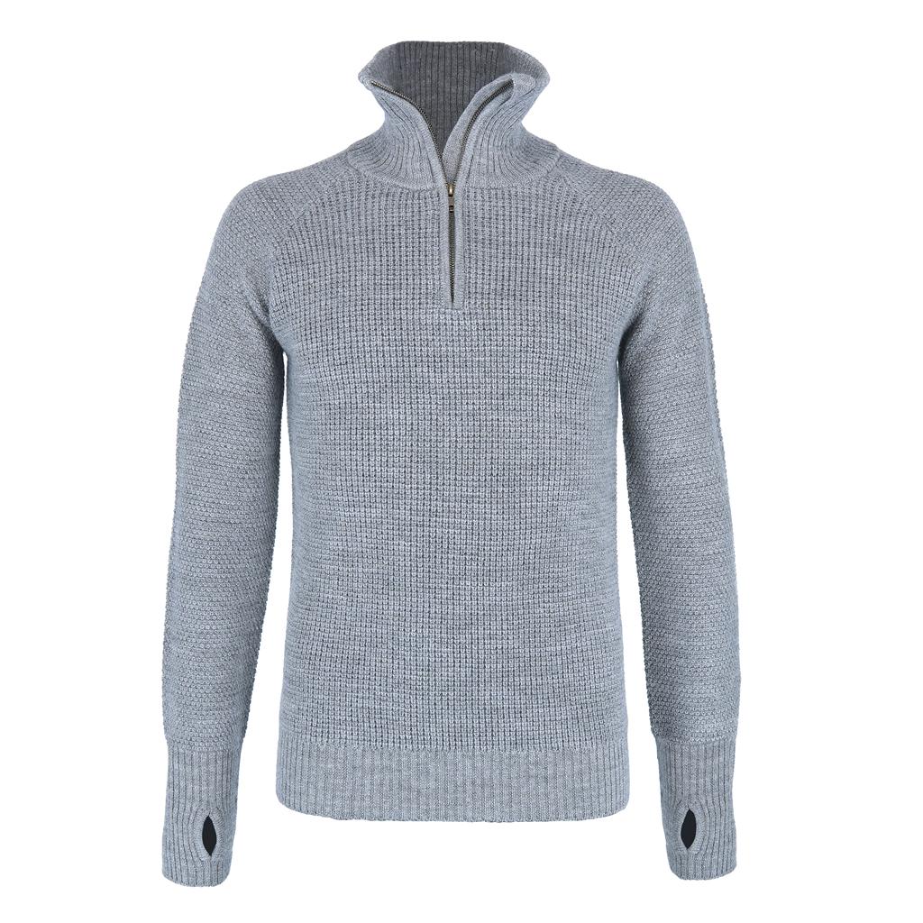 Flint Wool Sweater,Grey melange